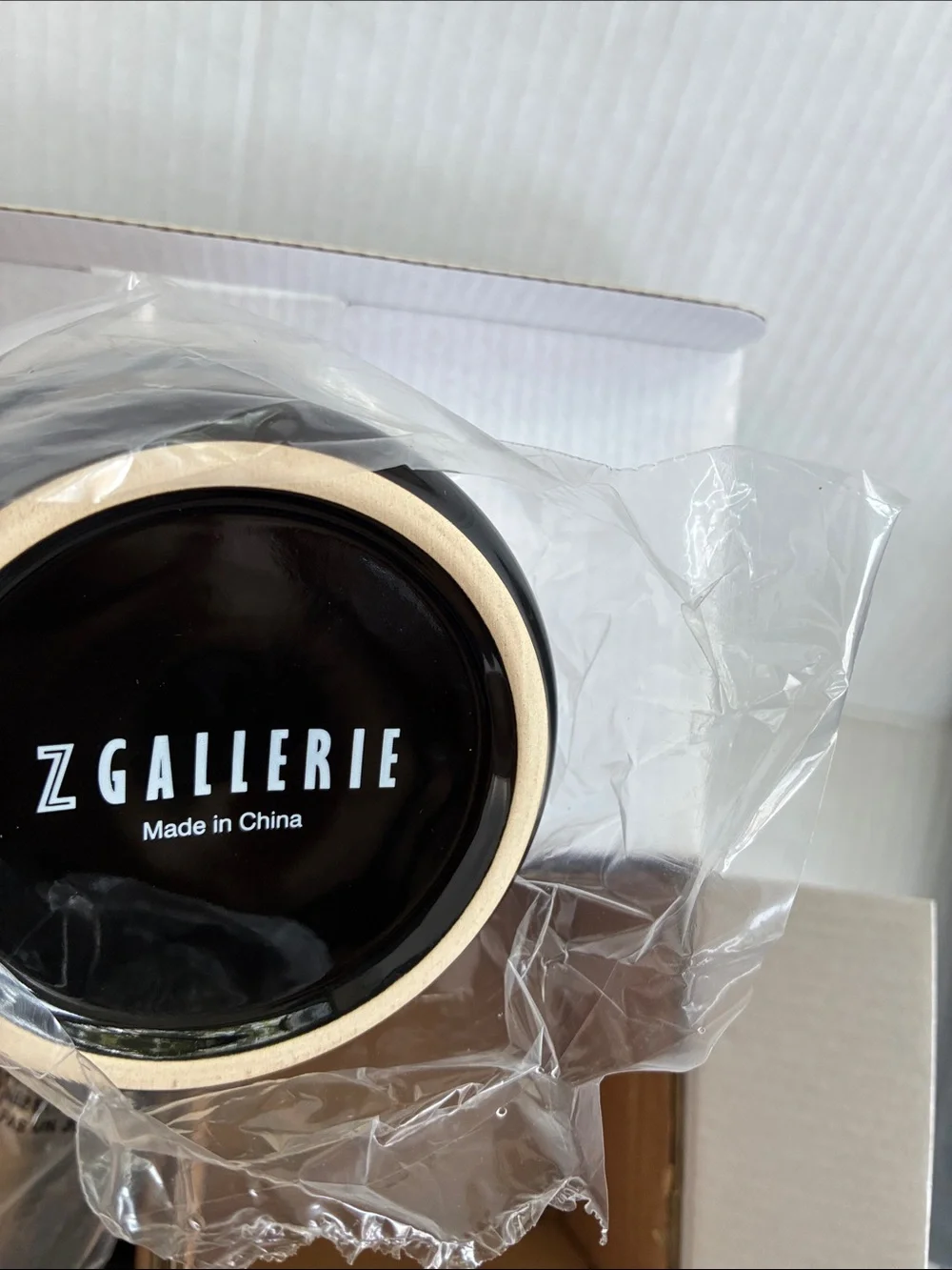 Z Gallerie Black and Gold Decorative Canister Set of 2 Multi Use Storage Duo